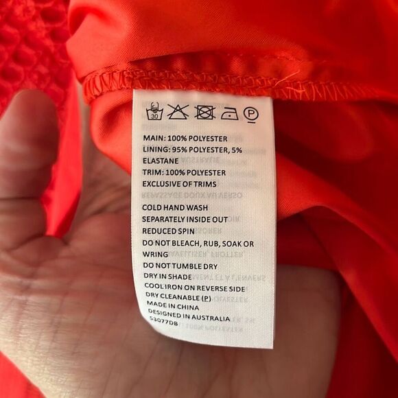 Bardōt Orange Fiesta Lace Mini Dress Size 8 - Picture 7 of 8